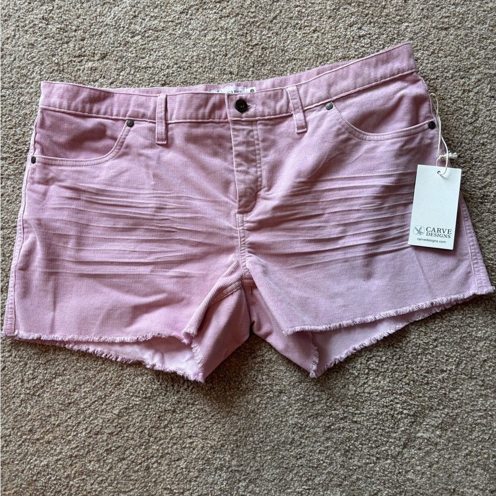 Carve Designs Pink Jean Shorts Distressed Style